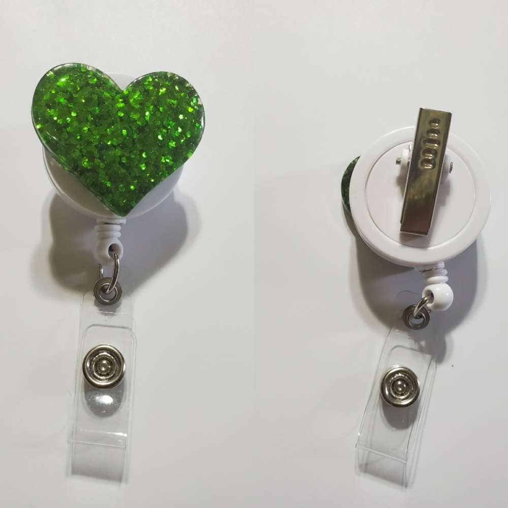 Heart Retractable Badge